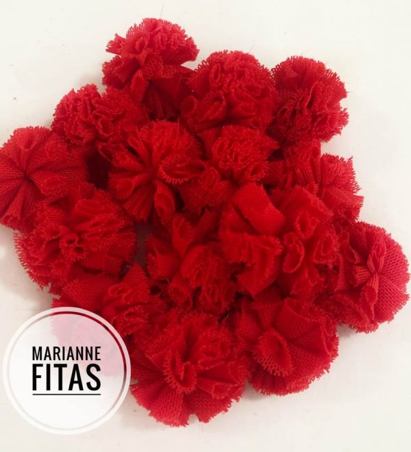 Pompom Vermelho Malha 2,5