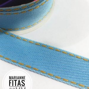 Fita Gorgurão Jeans Claro 22MM